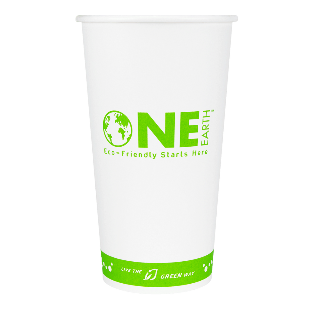 Karat Earth 20oz Eco-Friendly Paper Hot Cups (90mm), Generic Print - 600 pcs