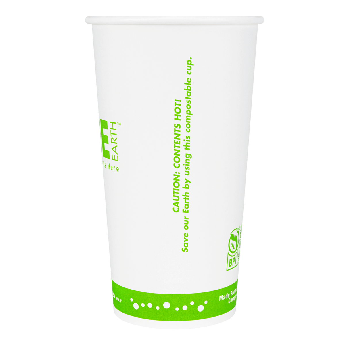 Karat Earth 20oz Eco-Friendly Paper Hot Cups (90mm), Generic Print - 600 pcs