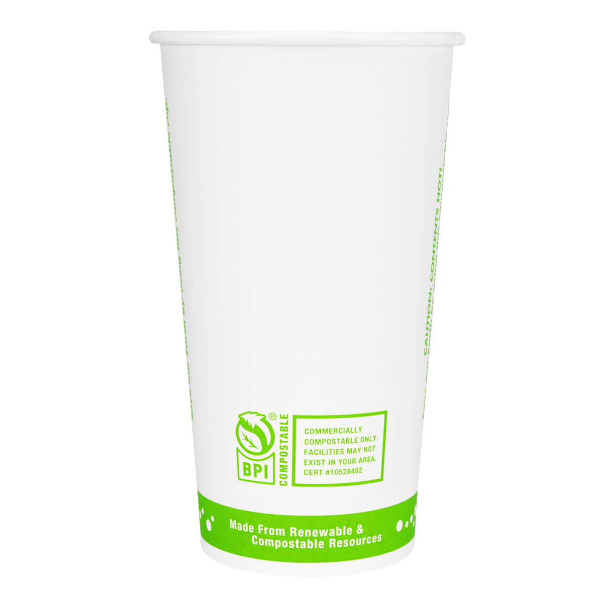 Karat Earth 20oz Eco-Friendly Paper Hot Cups (90mm), Generic Print - 600 pcs