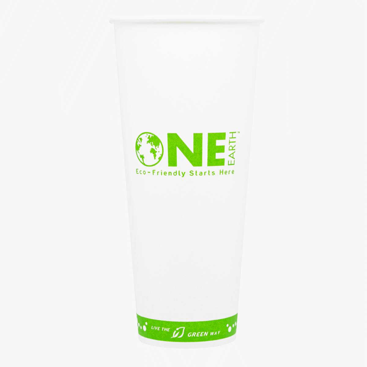 Karat Earth 24oz Eco-Friendly Paper Hot Cups (90mm), One Cup, One Earth Print - 500 pcs