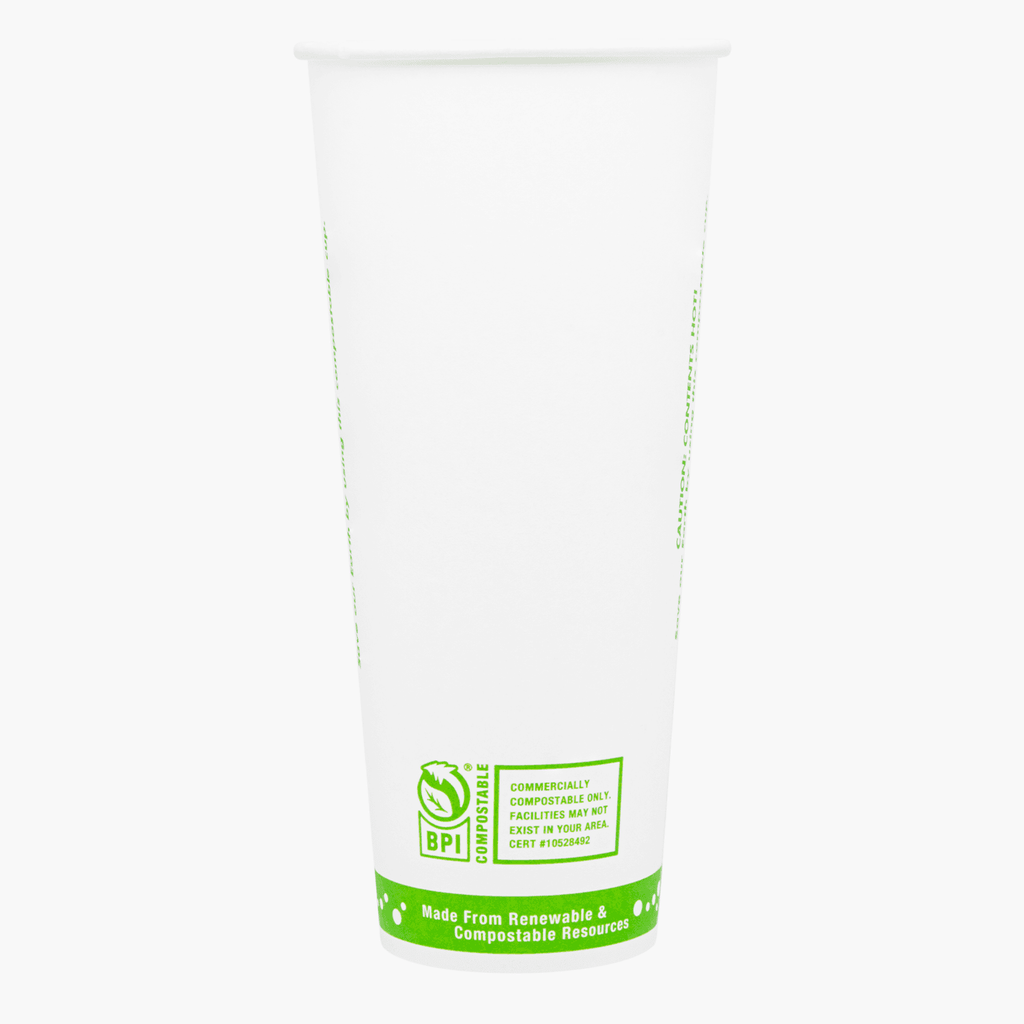 Karat Earth 24oz Eco-Friendly Paper Hot Cups (90mm), One Cup, One Earth Print - 500 pcs