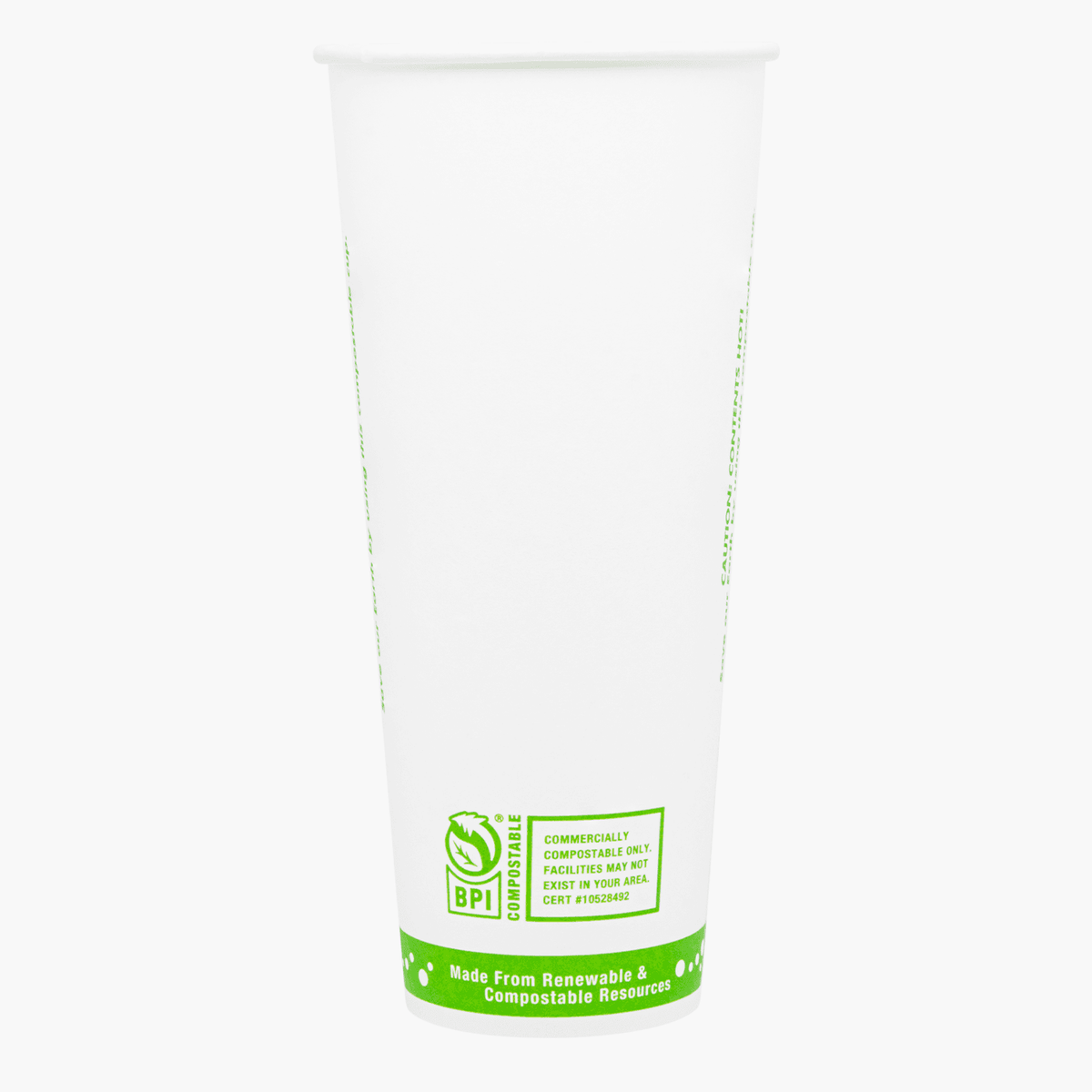 Karat Earth 24oz Eco-Friendly Paper Hot Cups (90mm), One Cup, One Earth Print - 500 pcs