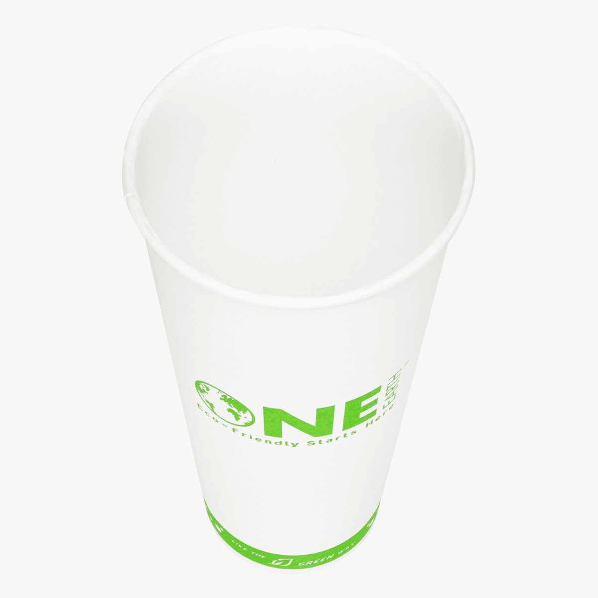 Karat Earth 24oz Eco-Friendly Paper Hot Cups (90mm), One Cup, One Earth Print - 500 pcs