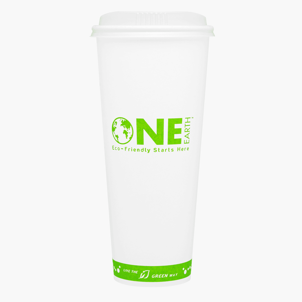 Karat Earth 24oz Eco-Friendly Paper Hot Cups (90mm), One Cup, One Earth Print - 500 pcs