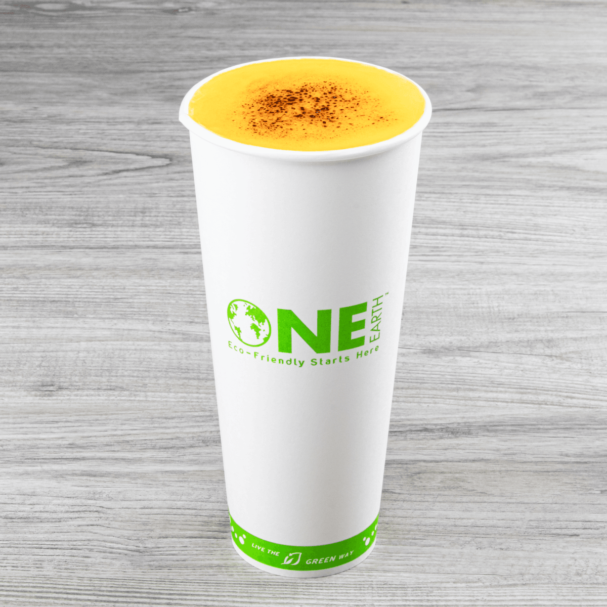 Karat Earth 24oz Eco-Friendly Paper Hot Cups (90mm), One Cup, One Earth Print - 500 pcs
