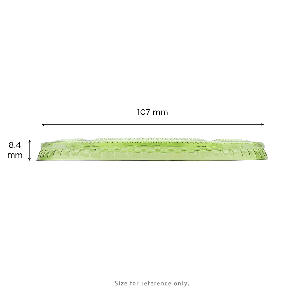 Karat Earth 107mm PLA Flat Lids for 32oz Cold Cups, Green - 500 pcs