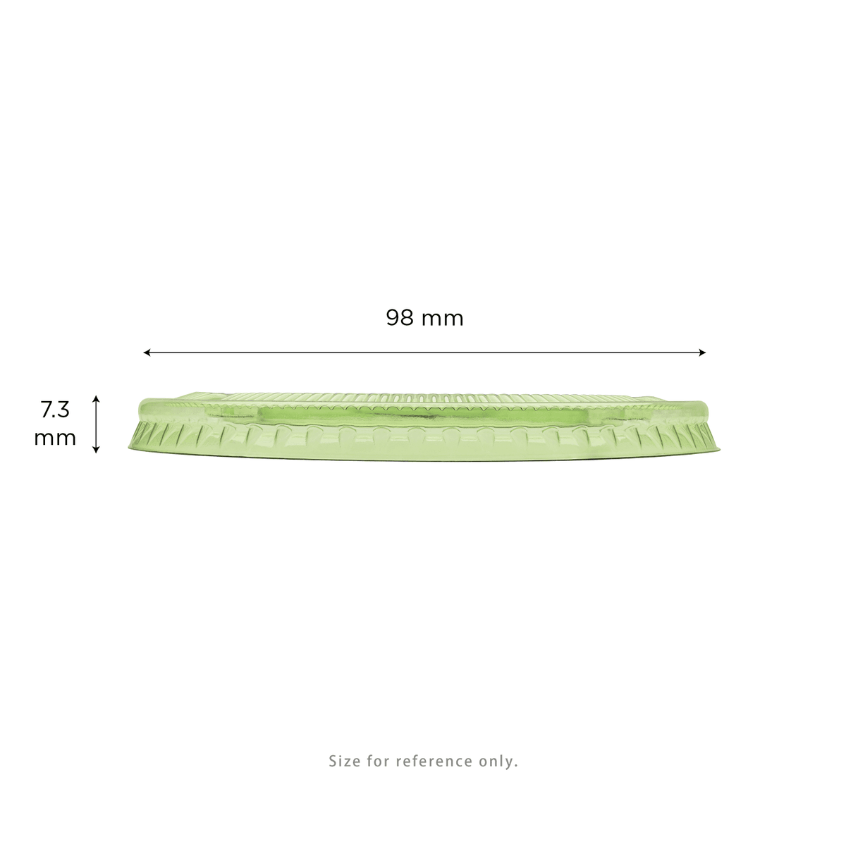 Karat Earth 98mm PLA Flat Lids for 12-24oz Cups, Green - 1,000 pcs