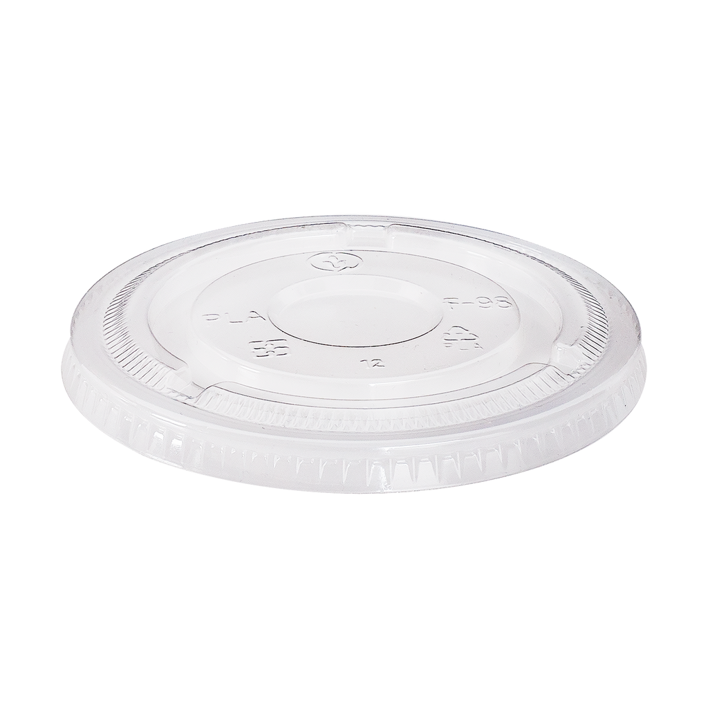 Karat Earth 12-24oz PLA Flat Lid No Hole (98mm) - 1,000 pcs