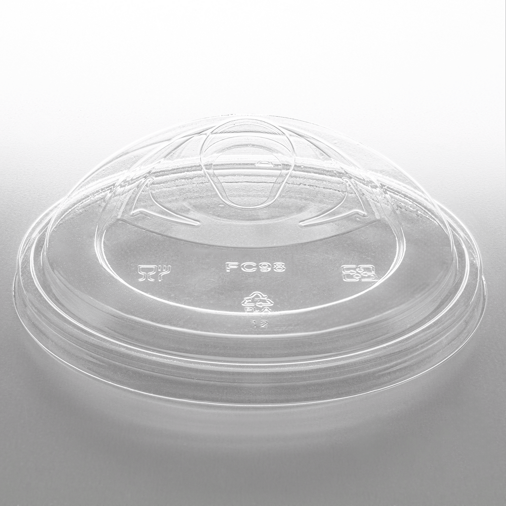 Karat Earth 98mm PLA Strawless Sipper Lid for 12-24oz PLA Cup - 1,000 pcs