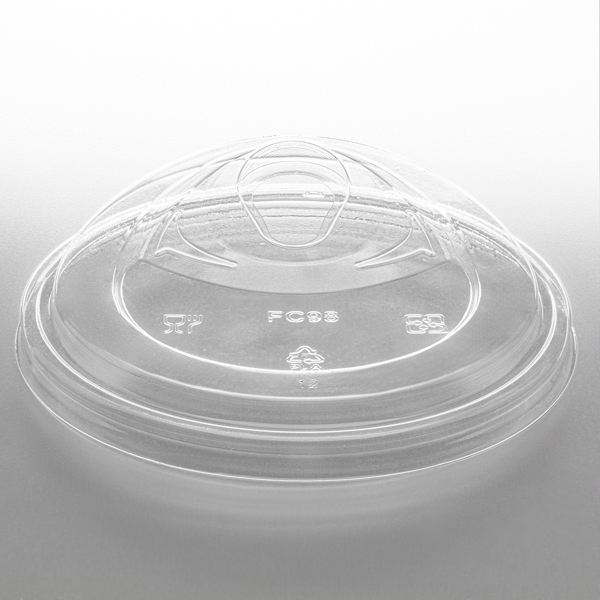 Karat Earth 98mm PLA Strawless Sipper Lid for 12-24oz PLA Cup - 1,000 pcs