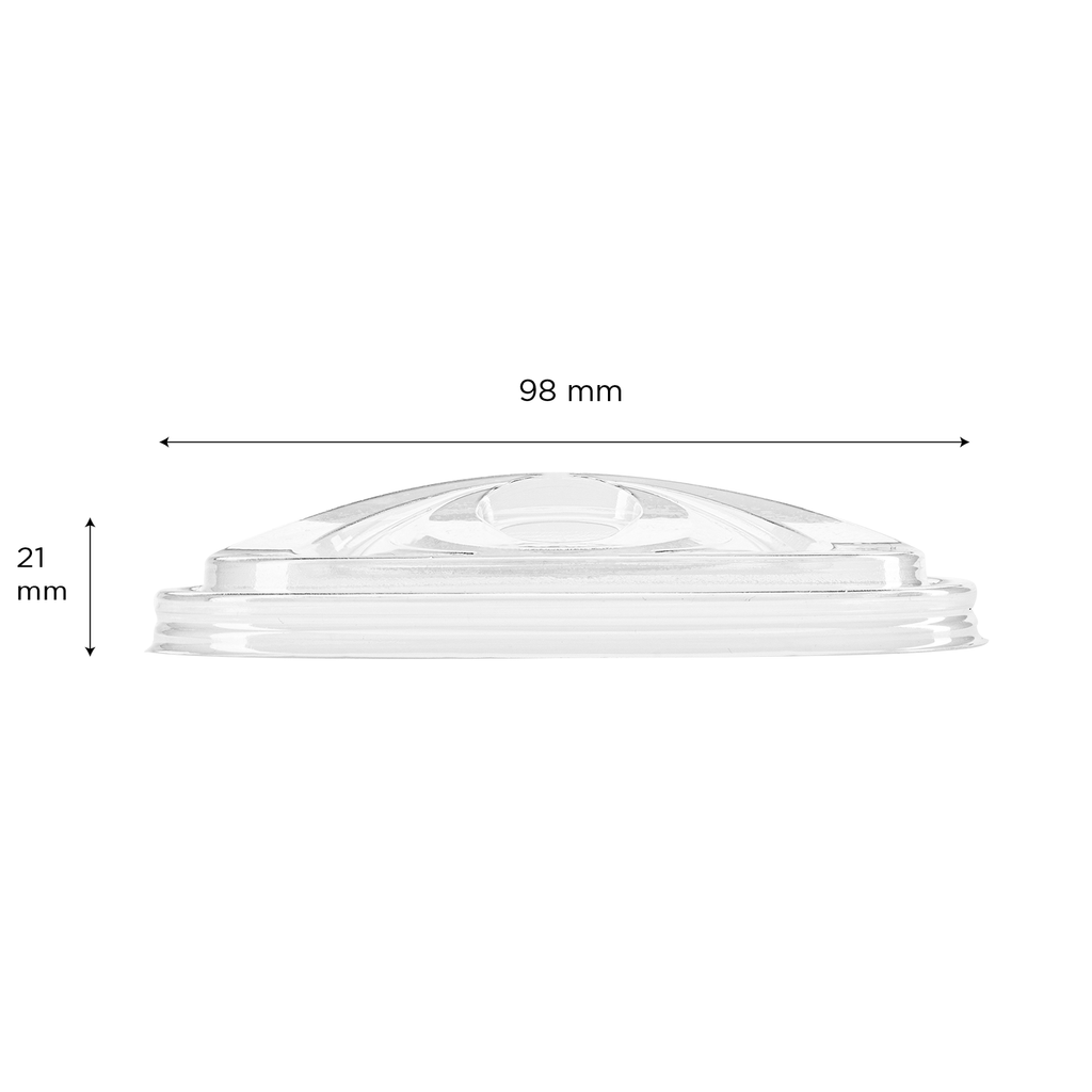 Karat Earth 98mm PLA Strawless Sipper Lid for 12-24oz PLA Cup - 1,000 pcs