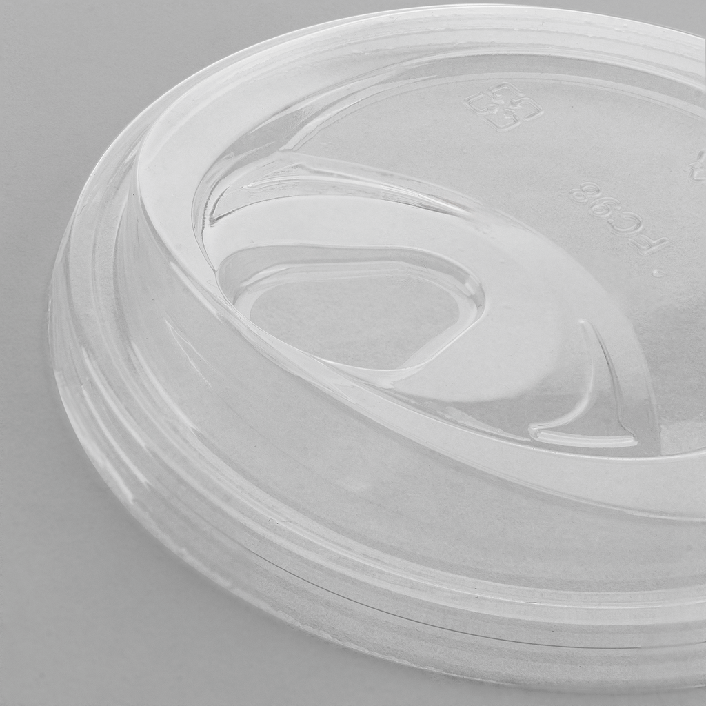 Karat Earth 98mm PLA Strawless Sipper Lid for 12-24oz PLA Cup - 1,000 pcs
