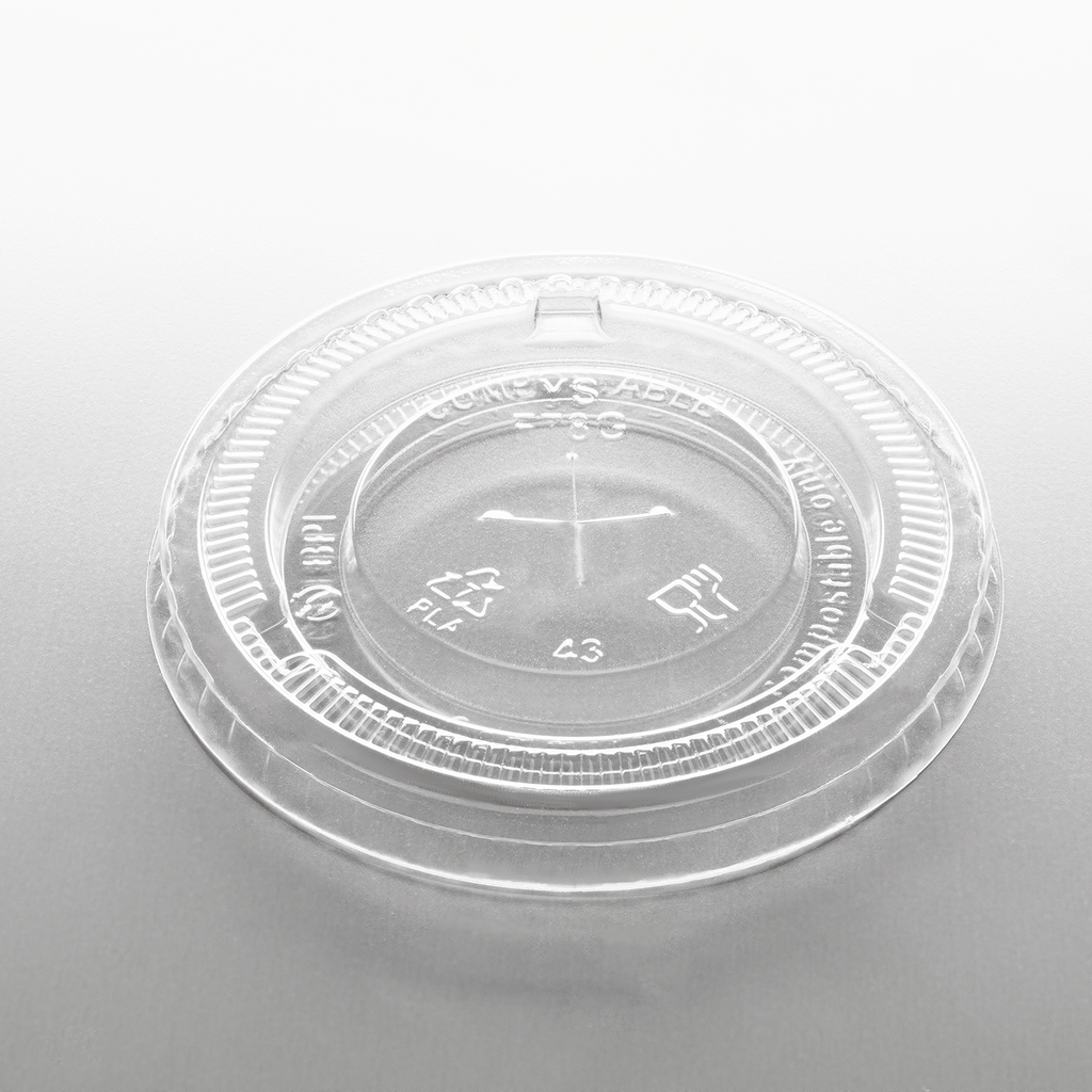 Karat Earth 78mm PLA Flat Lid for 10oz PLA Cup - 1,000 pcs