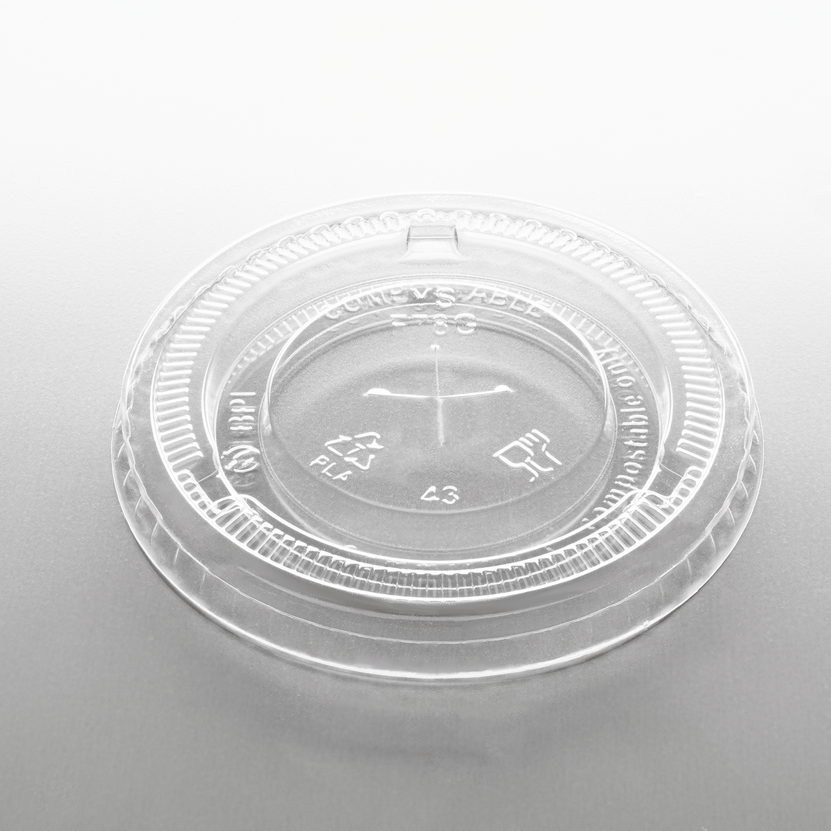 Karat Earth 78mm PLA Flat Lid for 10oz PLA Cup - 1,000 pcs