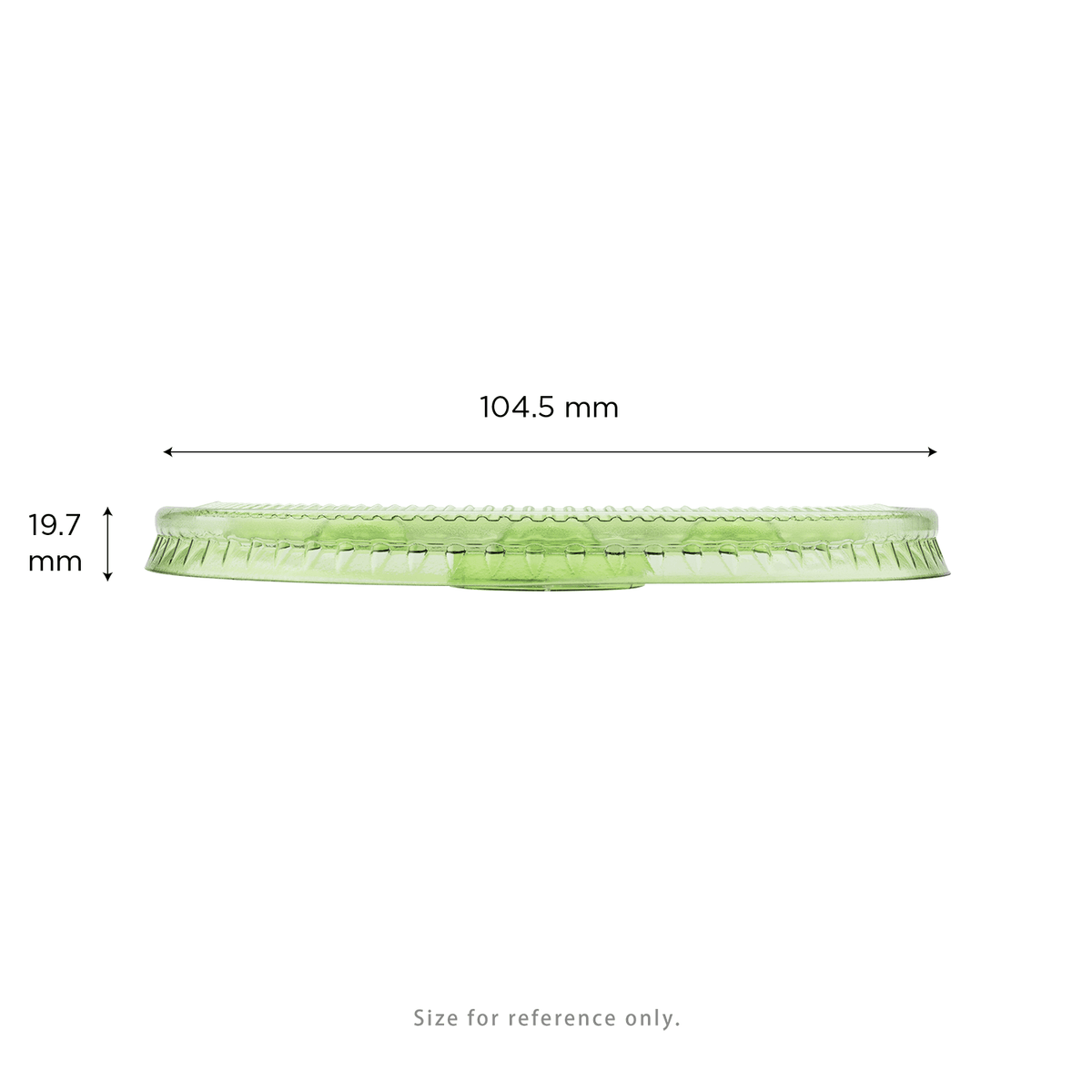 Karat Earth 104.5mm PLA Flat Lids for 32oz Paper Cold Cups, Green - 600 pcs