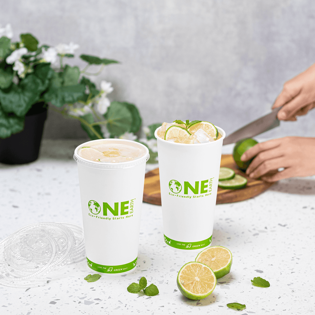 Karat Earth 32oz Eco-Friendly Paper Cold Cups (104.5mm), Generic Print - 600 pcs
