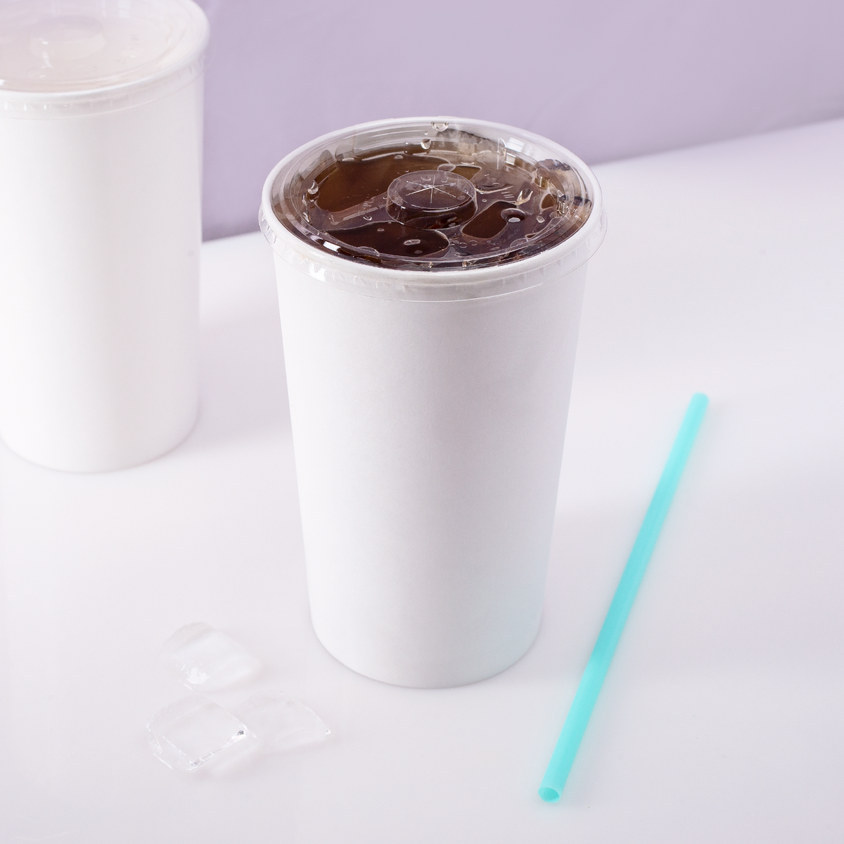 Karat Earth PLA Flat Lid for 44oz Paper Cold Cup (115mm) - 480 pcs