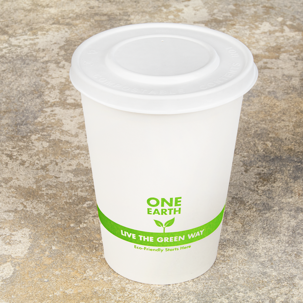 Karat Earth 114.6mm Compostable Fiber Paper Flat lid for 12-16 oz Paper Food Container & 24-32 oz Gourmet Food Container - 500 pcs