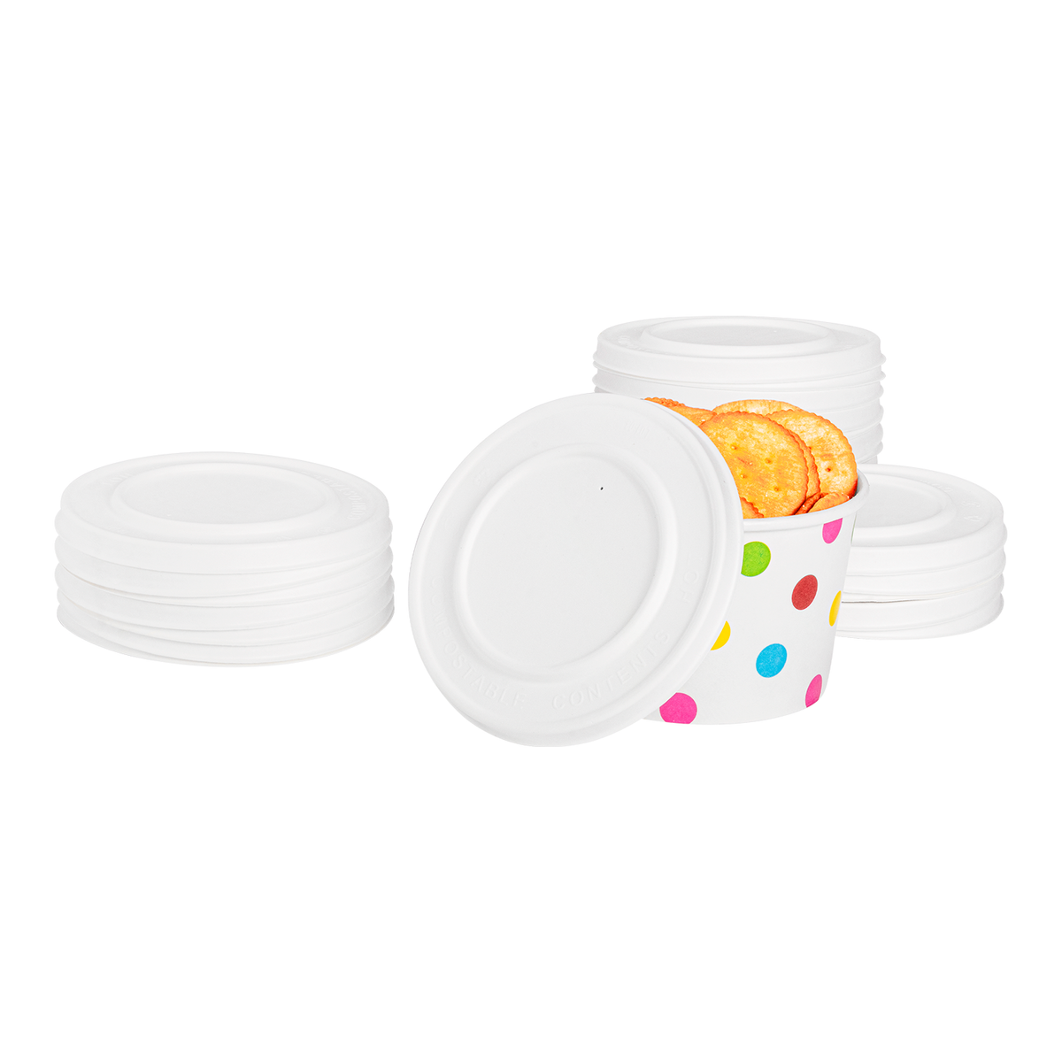 Karat Earth 127mm Compostable Fiber Paper Flat lid for 20 oz Paper Food Container - 600 pcs