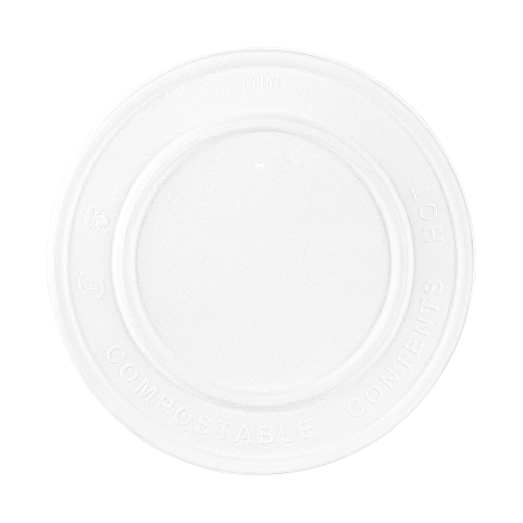 Karat Earth 127mm Compostable Fiber Paper Flat lid for 20 oz Paper Food Container - 600 pcs