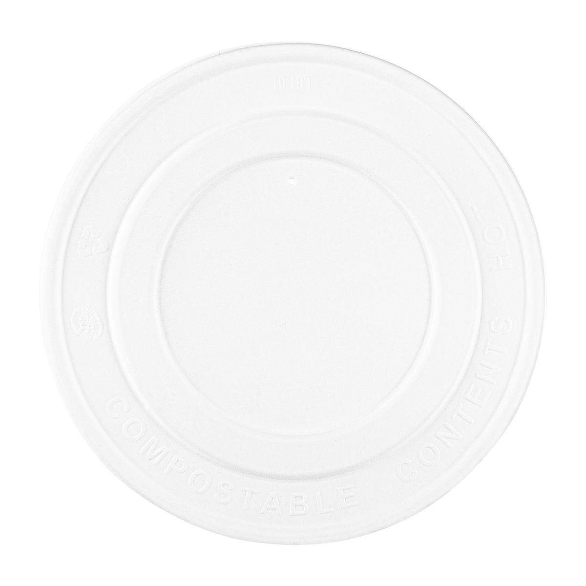 Karat Earth 142mm Compostable Fiber Paper Flat lid for 24-32 oz Paper Food Container - 600 pcs