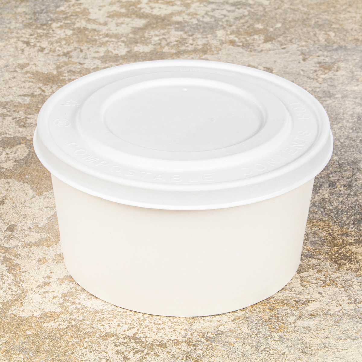 Karat Earth 142mm Compostable Fiber Paper Flat lid for 24-32 oz Paper Food Container - 600 pcs