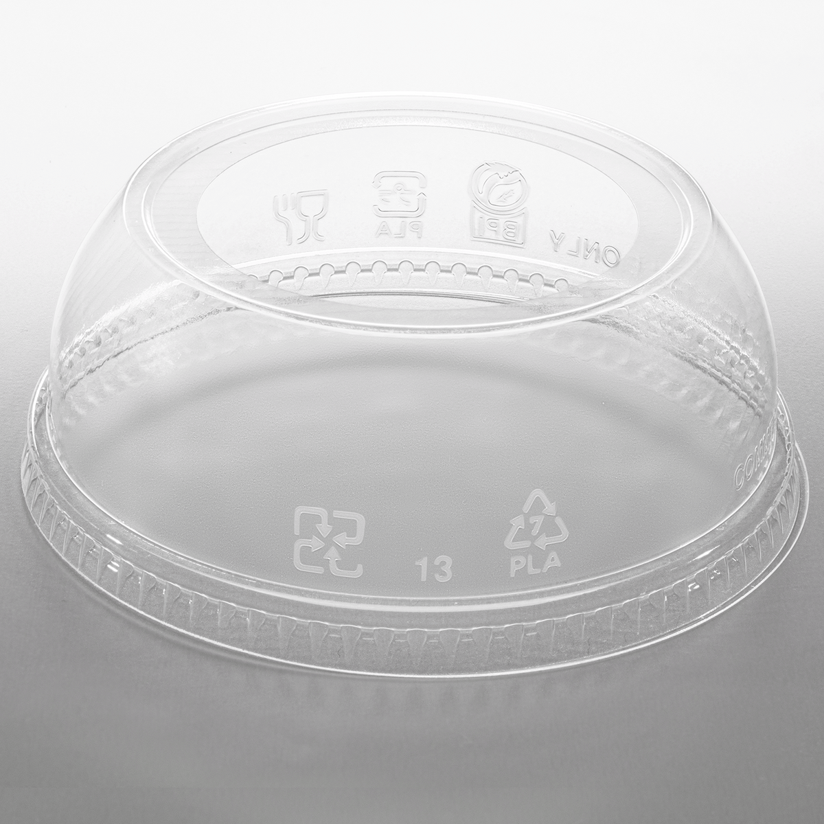 Karat Earth 98mm PLA Dome lids for 12-24 PLA cup, Wide opening - 1,000 pcs