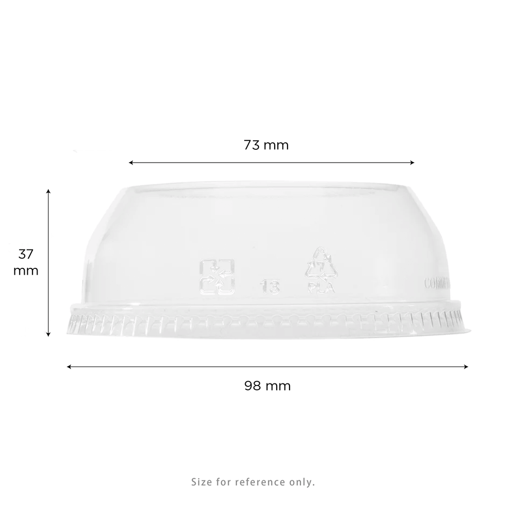 Karat Earth 98mm PLA Dome lids for 12-24 PLA cup, Wide opening - 1,000 pcs