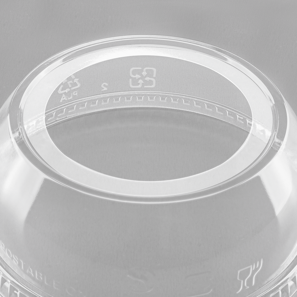 Karat Earth 98mm PLA Dome lids for 12-24 PLA cup, Wide opening - 1,000 pcs