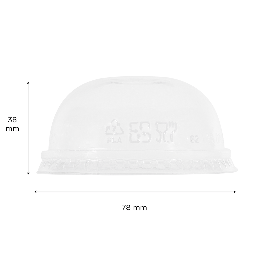 Karat Earth 78mm PLA Dome Lid for 10oz PLA Cup - 1,000 pcs