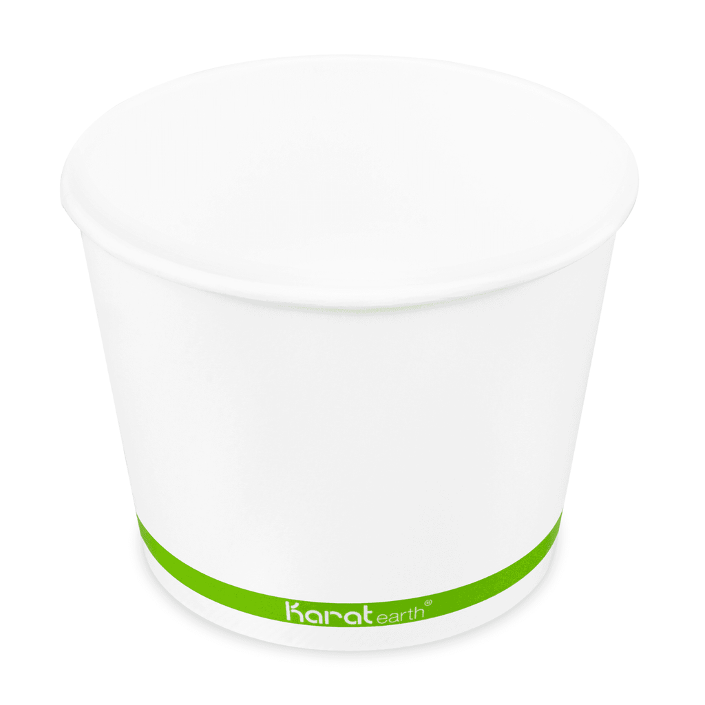 Karat Earth 32 oz Eco-Friendly Paper Food Containers (142mm), Generic Print - 600 pcs