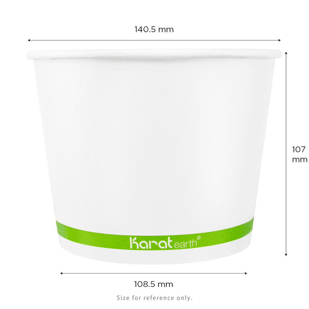 Karat Earth 32 oz Eco-Friendly Paper Food Containers (142mm), Generic Print - 600 pcs