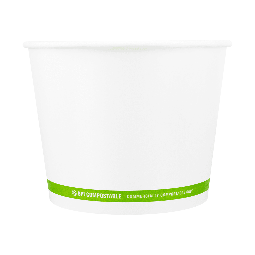 Karat Earth 32 oz Eco-Friendly Paper Food Containers (142mm), Generic Print - 600 pcs