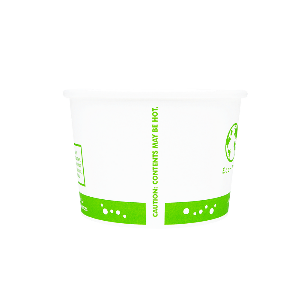 Karat Earth 8oz Eco-Friendly Paper Food Containers (90.8mm), Generic Print - 1,000 pcs
