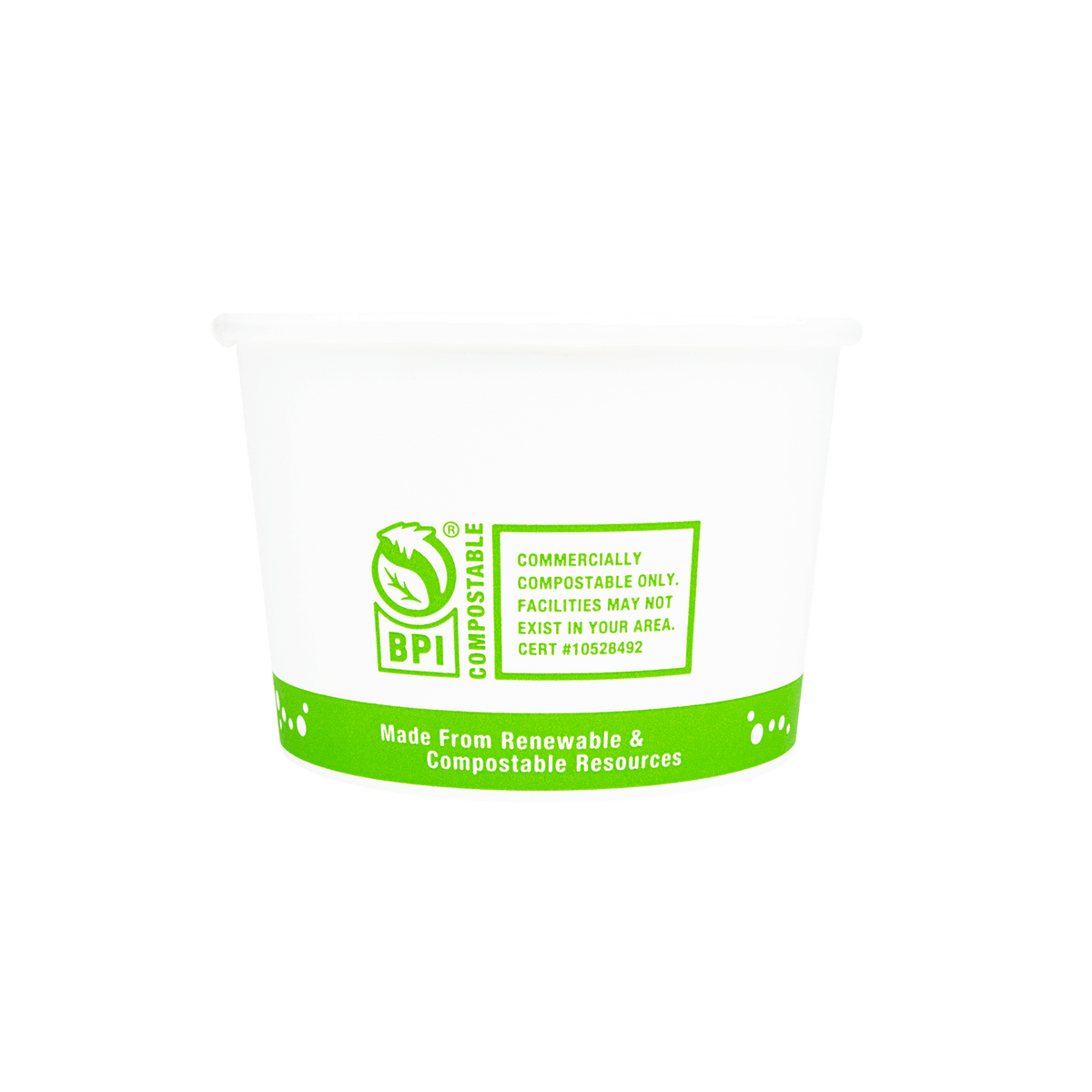 Karat Earth 8oz Eco-Friendly Paper Food Containers (90.8mm), Generic Print - 1,000 pcs