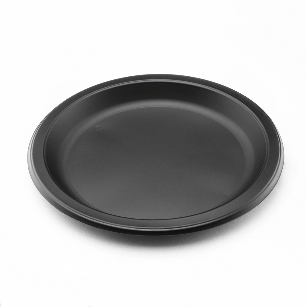 Karat Earth 9" Mineral Filled PP Round Plates, Black - 500 pcs