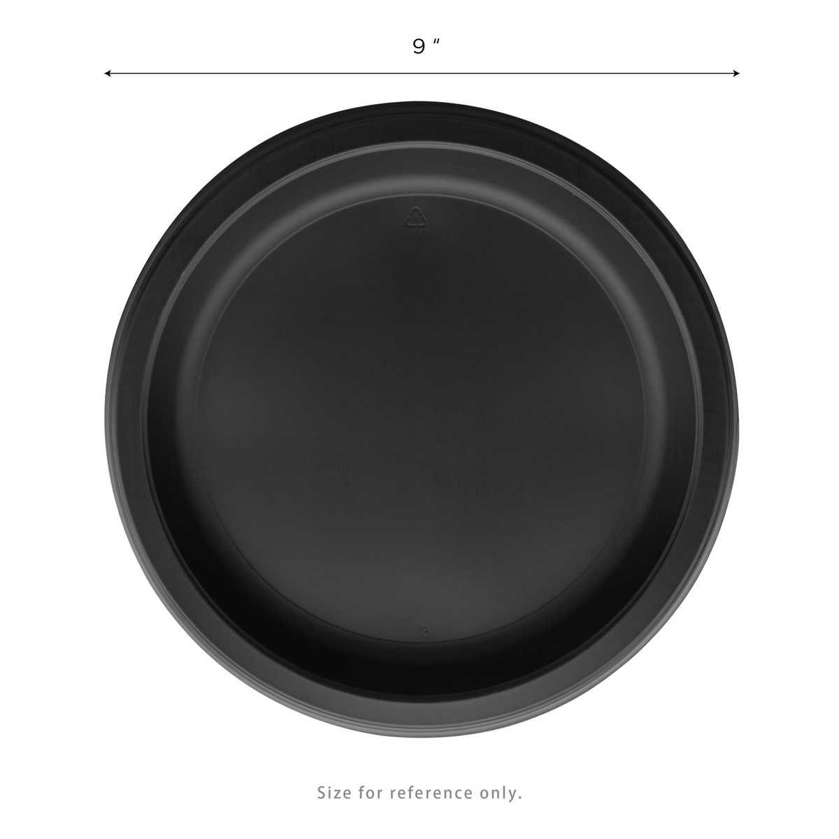 Karat Earth 9" Mineral Filled PP Round Plates, Black - 500 pcs