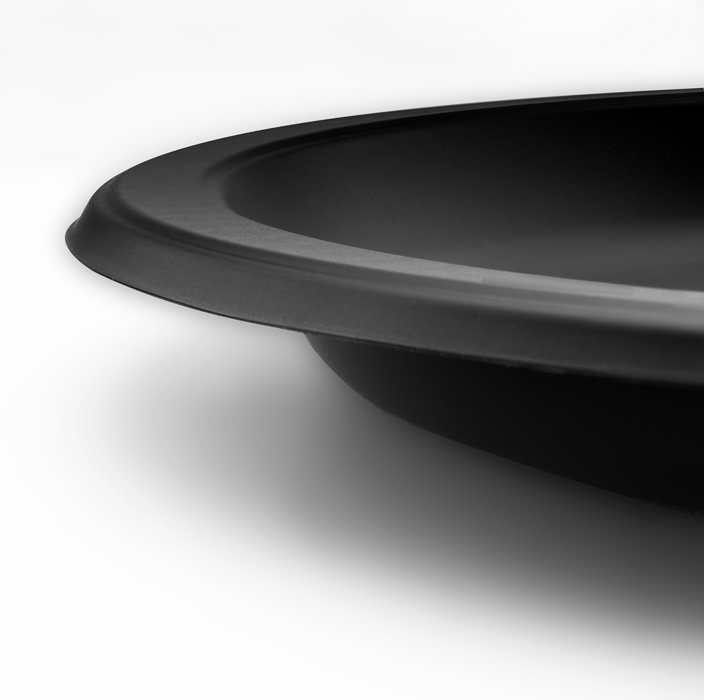 Karat Earth 9" Mineral Filled PP Round Plates, Black - 500 pcs