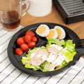 Karat Earth 3 Compartments, 9" Mineral Filled PP Round Plates, Black - 500 pcs