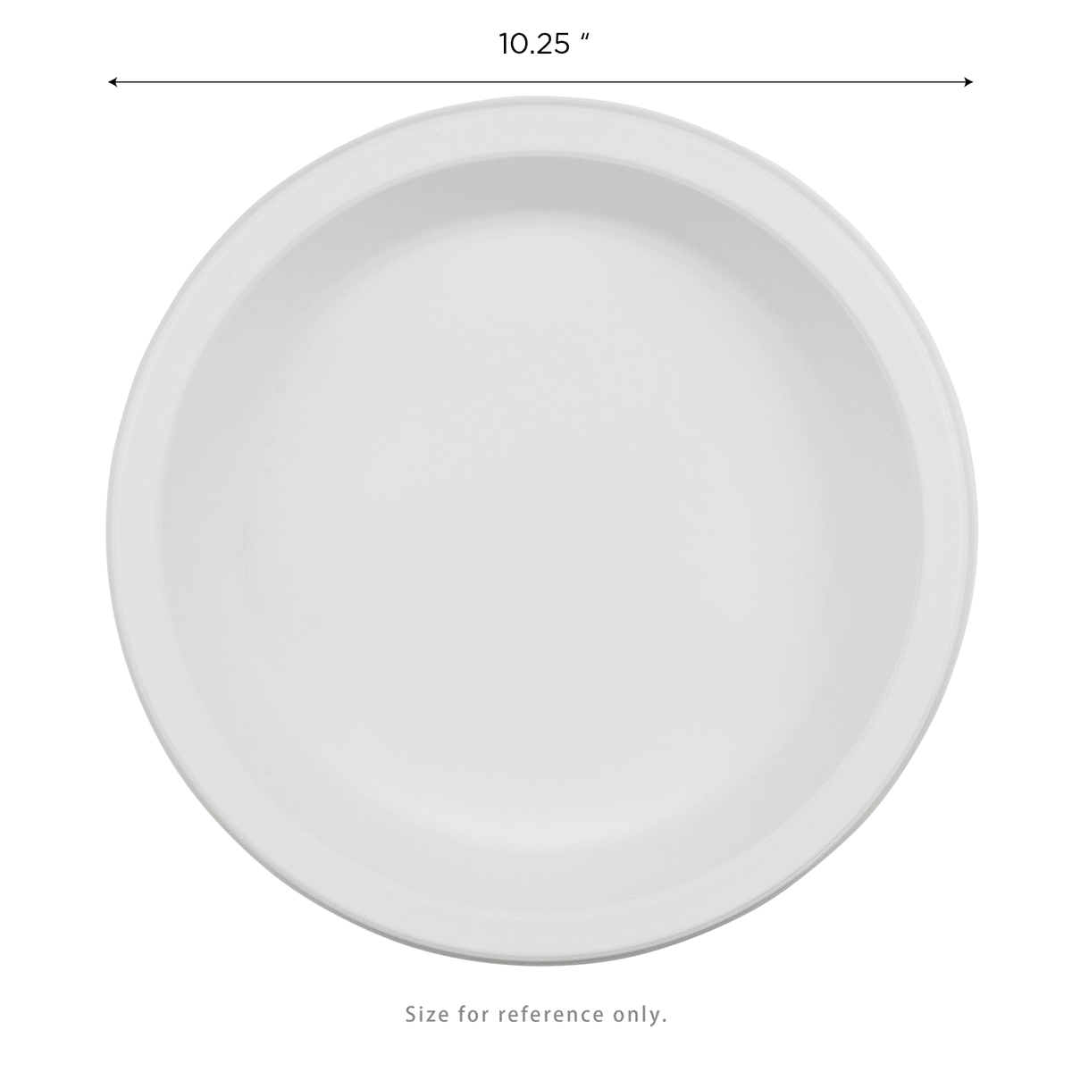 Karat Earth 10.25" Mineral Filled PP Round Plates, White - 500 pcs