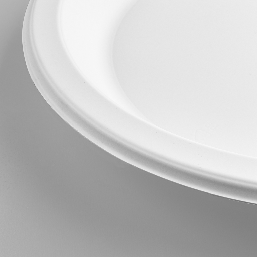 Karat Earth 10.25" Mineral Filled PP Round Plates, White - 500 pcs