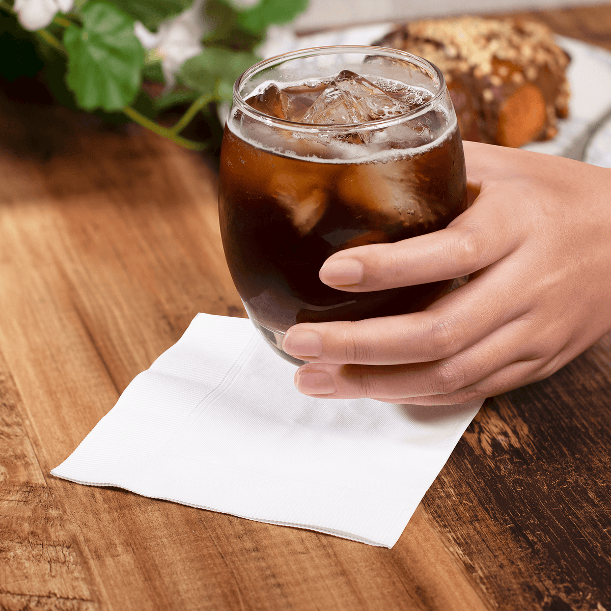 [3,000 ct] 10" x10" Premium Beverage Napkins, White