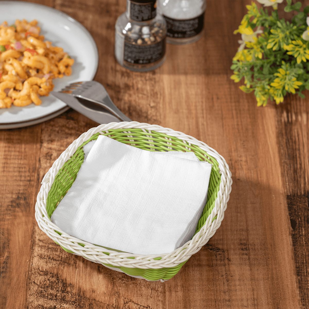 [4,000 ct] 9" x9" Beverage Napkins, White
