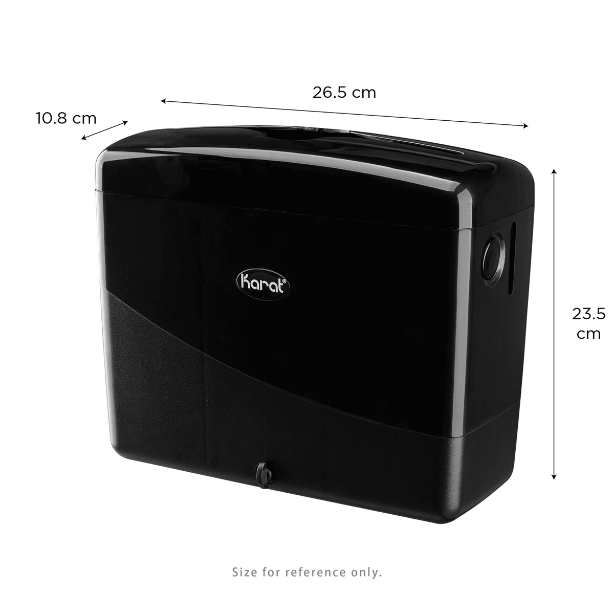 Tall Fold Napkin Dispenser, Tabletop/Suction, Black - 1 unit