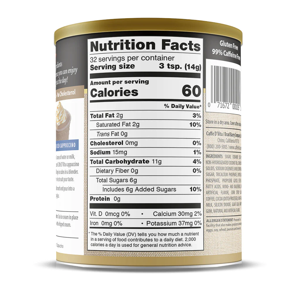 Caffe D'Vita Mocha Cappuccino - Can (16oz)