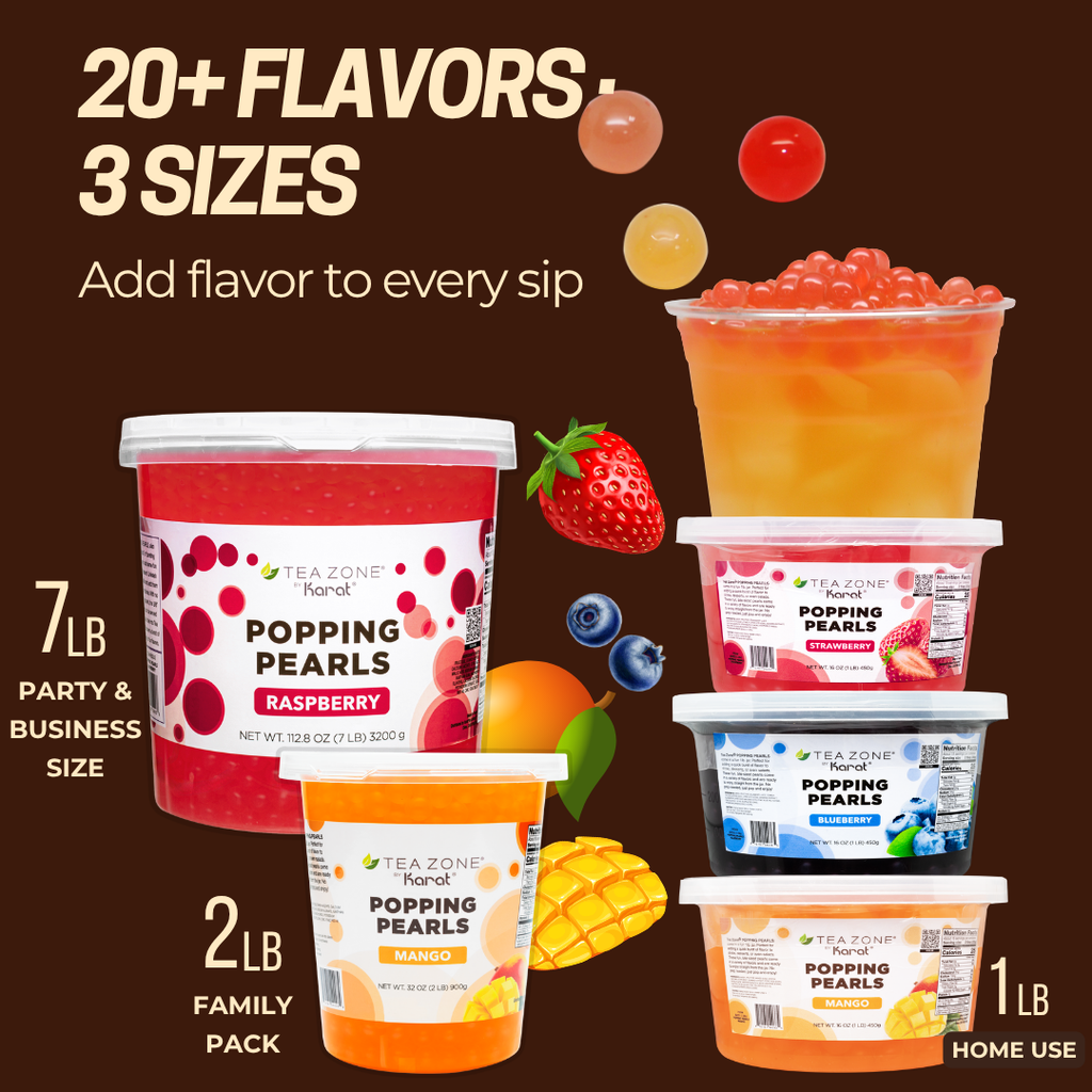 Mango Popping Pearls - Jar (2 lb)
