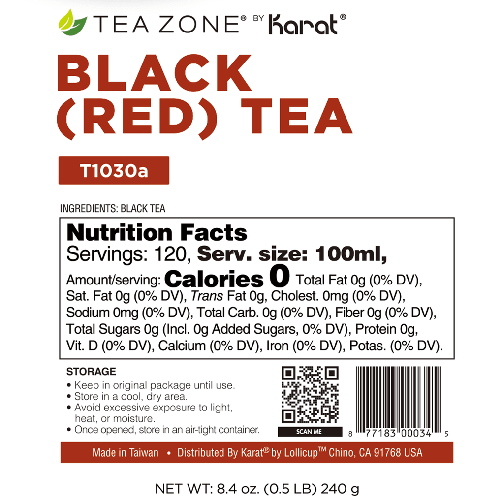 Black (Red) Tea Leaves - Case of 25 bags