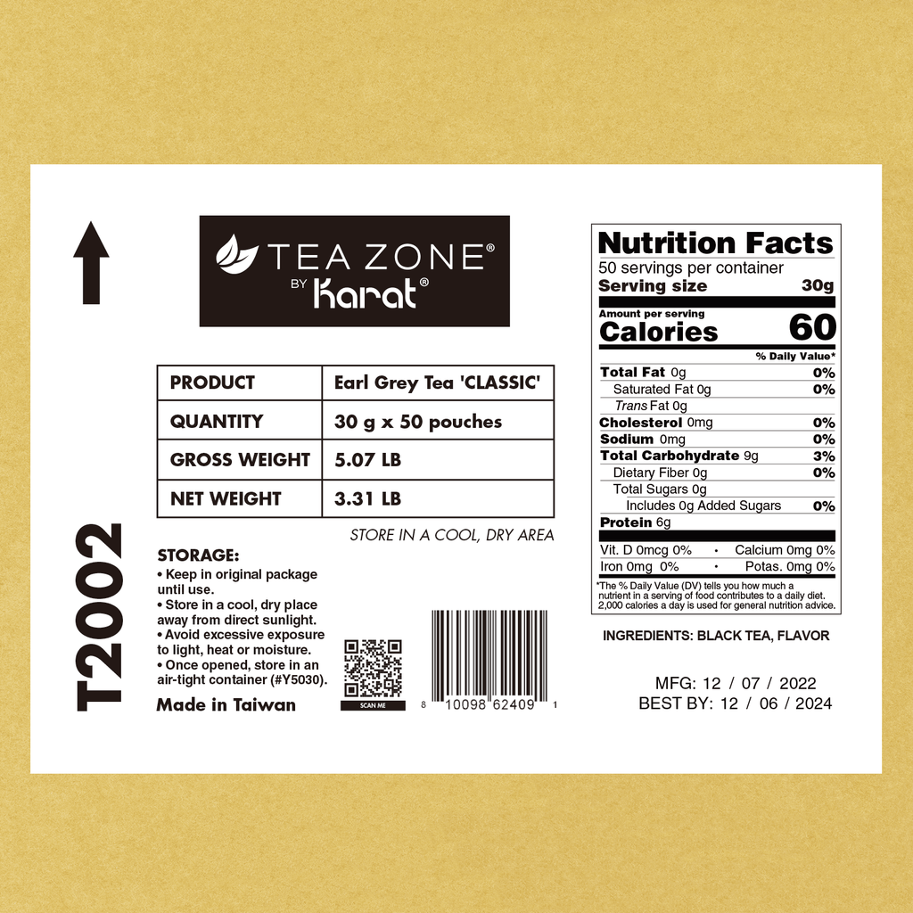 Classic Earl Grey Tea - Case of 50 bags