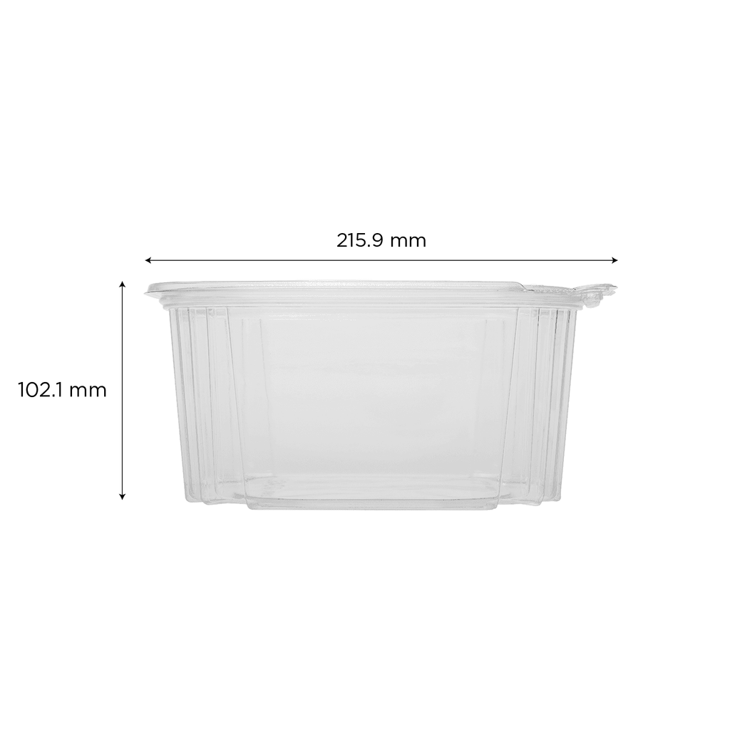 [120 sets] 64 oz PET Tamper Resistant Deli Containers with Flat Lid