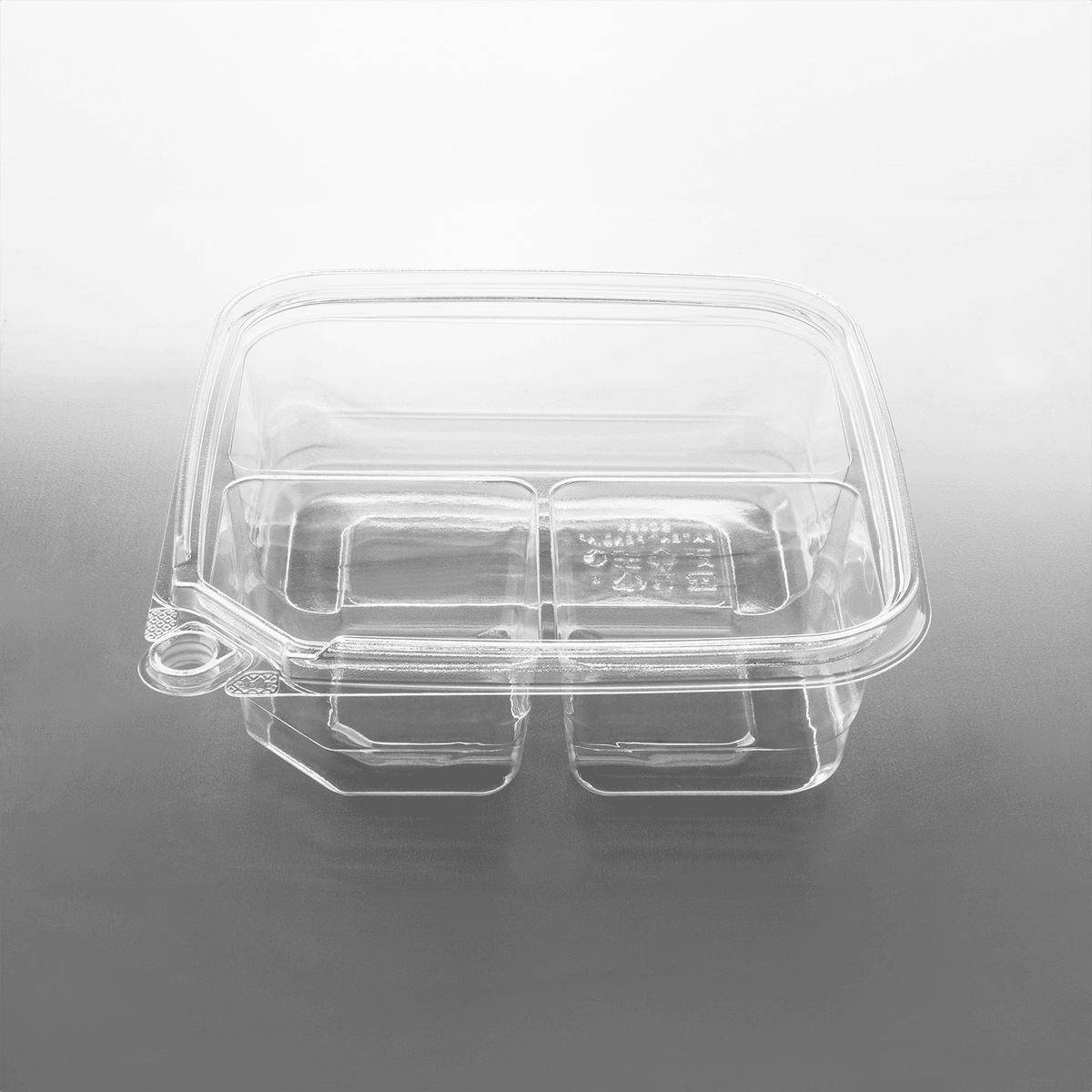 [300 ct] PET Tamper Resistant Grab N' Go Container, 3-Compartment